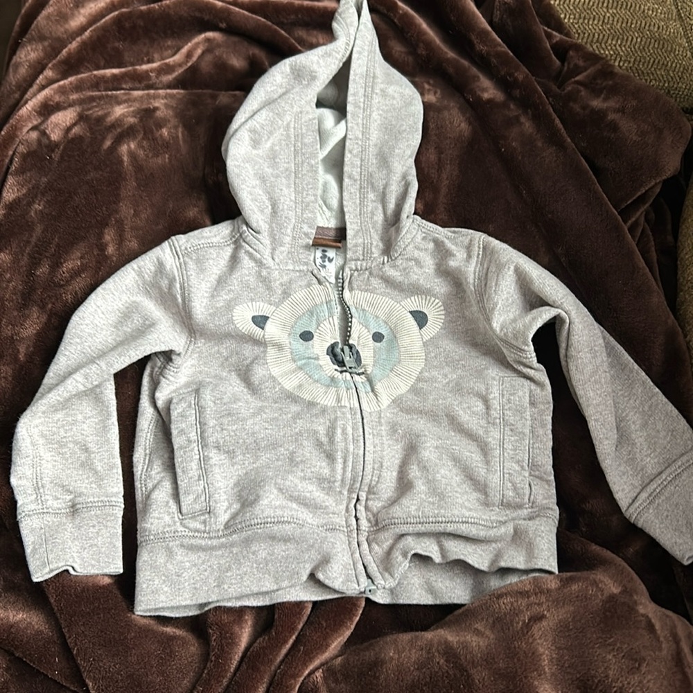 Tea Collection long sleeve zip up hoodie- 9-12 months